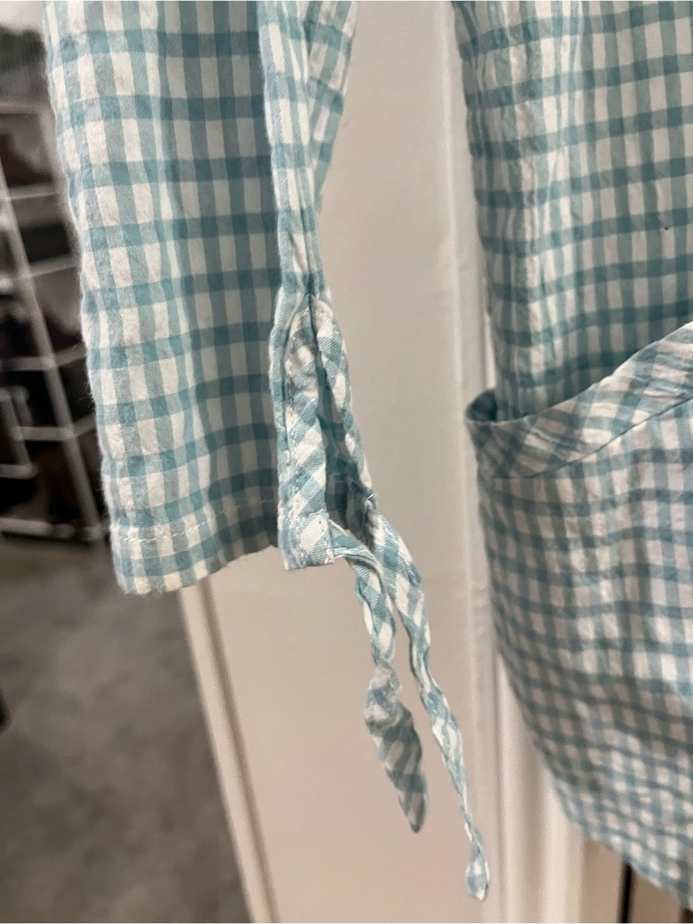 Habitat Teal and White Gingham Shirt - Picture 4 of 4